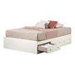South Shore Summer Breeze Full Mates Bed in White Wash
