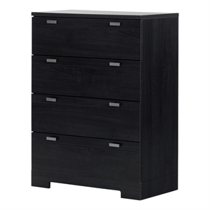 south shore reevo 4 drawer chest in black onyx