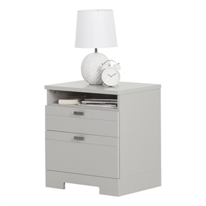 south shore reevo nightstand in soft gray