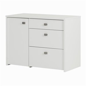 South Shore Interface 3 Drawer Storage Cabinet in Pure White