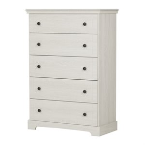 South Shore Avilla 5 Drawer Chest in Winter Oak