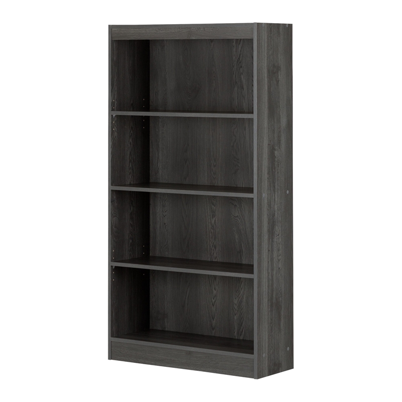 South Shore Axess 4 Shelf Bookcase in Gray Oak