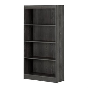 South Shore Axess 4 Shelf Bookcase in Gray Oak