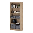 South Shore Axess 5-Shelf Particleboard Wood Bookcase in Rustic Oak