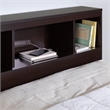 South Shore Spark Twin Storage Bed with Bookcase Headboard in Chocolate