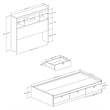 South Shore Spark Twin Storage Bed with Bookcase Headboard in Pure White