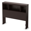 South Shore Cakao Bookcase Twin Headboard in Chocolate Finish