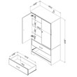 South Shore Versa 2 Drawer Armoire in Gray Maple