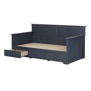 south shore summer breeze twin storage daybed in blueberry