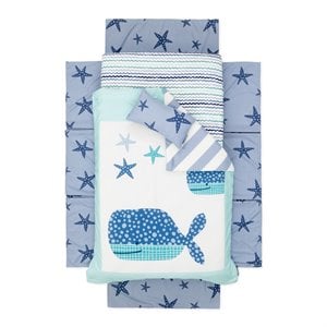 south shore dreamit 3 piece baby crib bedding set in blue