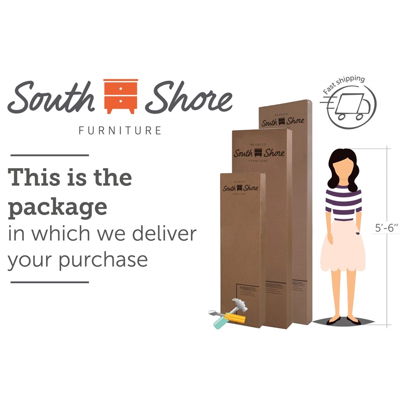 South Shore Reevo Full Storage Bed in White