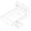 South Shore Reevo Full Storage Bed in White