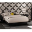 South Shore Step One Queen Platform Bed with Headboard in Black