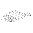 South Shore Gramercy Full Queen Platform Bed with Drawer in Black