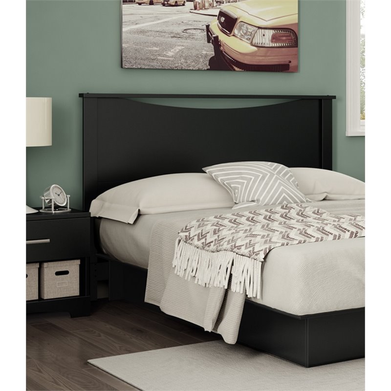 Pure Black 54 60 South Shore Gramercy Full Queen Headboard Home Kitchen Headboards