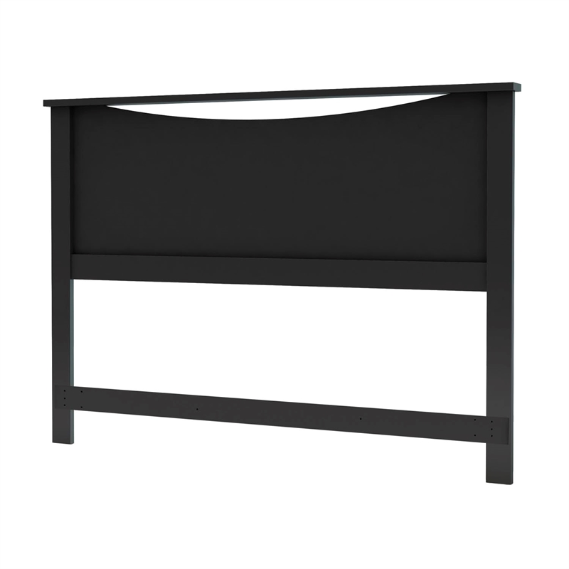 South Shore Gramercy Full Queen Panel Headboard in Pure Black