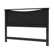 South Shore Gramercy Full Queen Panel Headboard in Pure Black