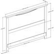 South Shore Gramercy Full Queen Panel Headboard in Pure Black