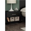 South Shore Gramercy 1 Drawer Nightstand in Pure Black