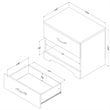 South Shore Gramercy 1 Drawer Nightstand in Pure Black