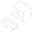 South Shore Gramercy 1 Drawer Nightstand in Pure Black