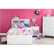 South Shore Vito Twin Bookcase Bed in Pure White
