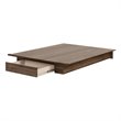 South Shore Holland Full Queen Platform Bed in Natural Walnut