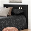 South Shore Holland Full Queen Panel Headboard in Black Oak