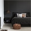 South Shore Holland Full Queen Panel Headboard in Black Oak