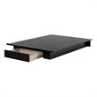 South Shore Holland Full Queen Platform Bed in Black Oak