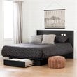 South Shore Holland Full Queen Platform Bed in Black Oak