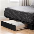 South Shore Holland Full Queen Platform Bed in Black Oak