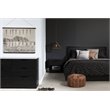 South Shore Holland Full Queen Platform Bed in Black Oak