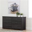 South Shore Fusion 6 Drawer Dresser in Gray Oak