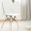 South Shore Annexe Eiffel Style Dining Side Chair in Clear and White