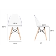 South Shore Annexe Eiffel Style Dining Side Chair in Clear and White