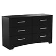 South Shore Gramercy 6 Drawer Dresser in Pure Black
