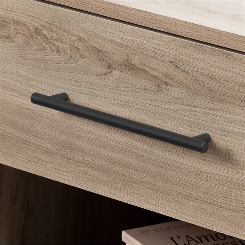 South Shore Primo 1 Drawer Nightstand in Rustic Oak