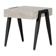 South Shore City Life Faux Concrete Square End Table in Gray and Black