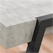 South Shore City Life Faux Concrete Square End Table in Gray and Black