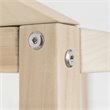 South Shore Sweedi Twin Canopy Bed Frame in Natural Poplar
