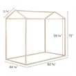 South Shore Sweedi Twin Canopy Bed Frame in Natural Poplar