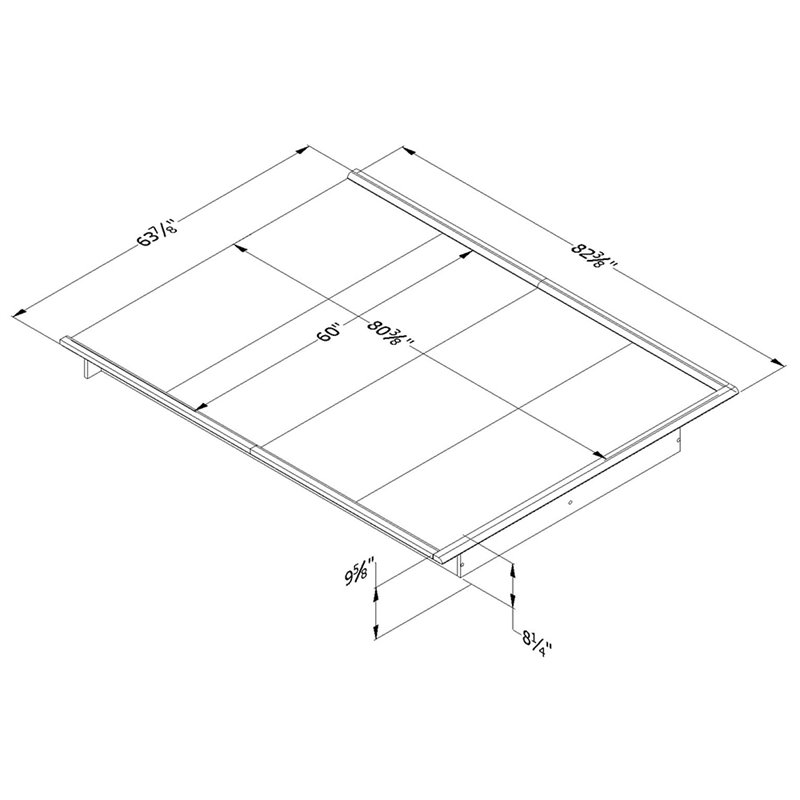 South Shore Step One Queen Platform Bed in Gray Oak