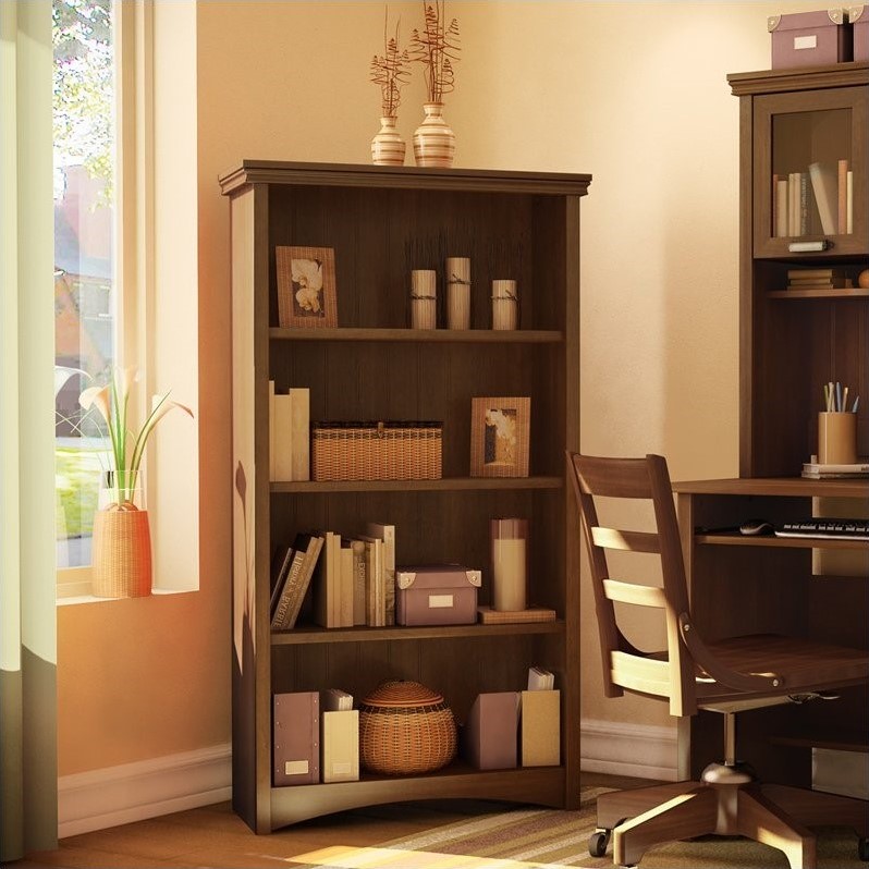 South Shore Glasgow 4 Shelf Bookcase in Sumptuous Cherry Finish 7356767