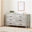 South Shore Gravity 6 Drawer Dresser in Seaside Pine