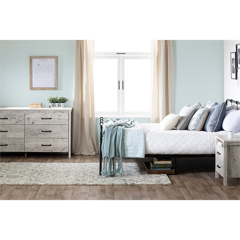 South Shore Gravity 6 Drawer Dresser in Seaside Pine