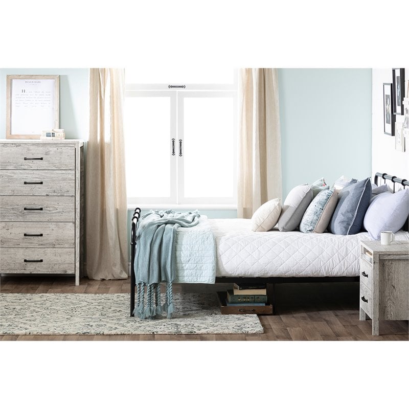 South Shore Gravity 5 Drawer Chest in Seaside Pine