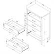 South Shore Gravity 5 Drawer Chest in Seaside Pine