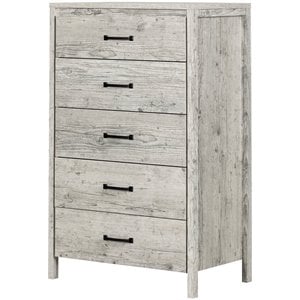 South Shore Gravity 5 Drawer Chest in Seaside Pine