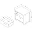 South Shore Tao 2 Drawer Nightstand in Natural Walnut